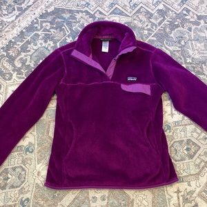 Patagonia Snap T Fleece Pullover in Purple! EUC Size Small